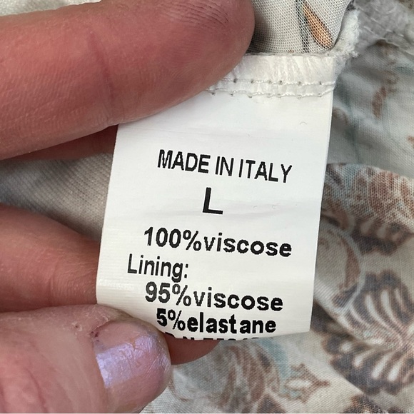 RoseMarine  Floral Print Blouse Made in Italy wrap top Y2K inspired lined Large - Picture 5 of 10